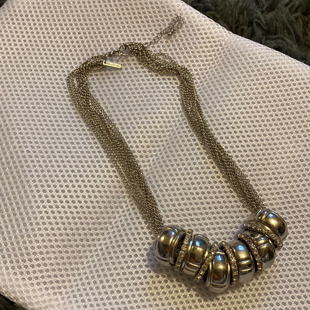 Daisy Fuentes Multi Chain Adjustable Ring Type Necklace
